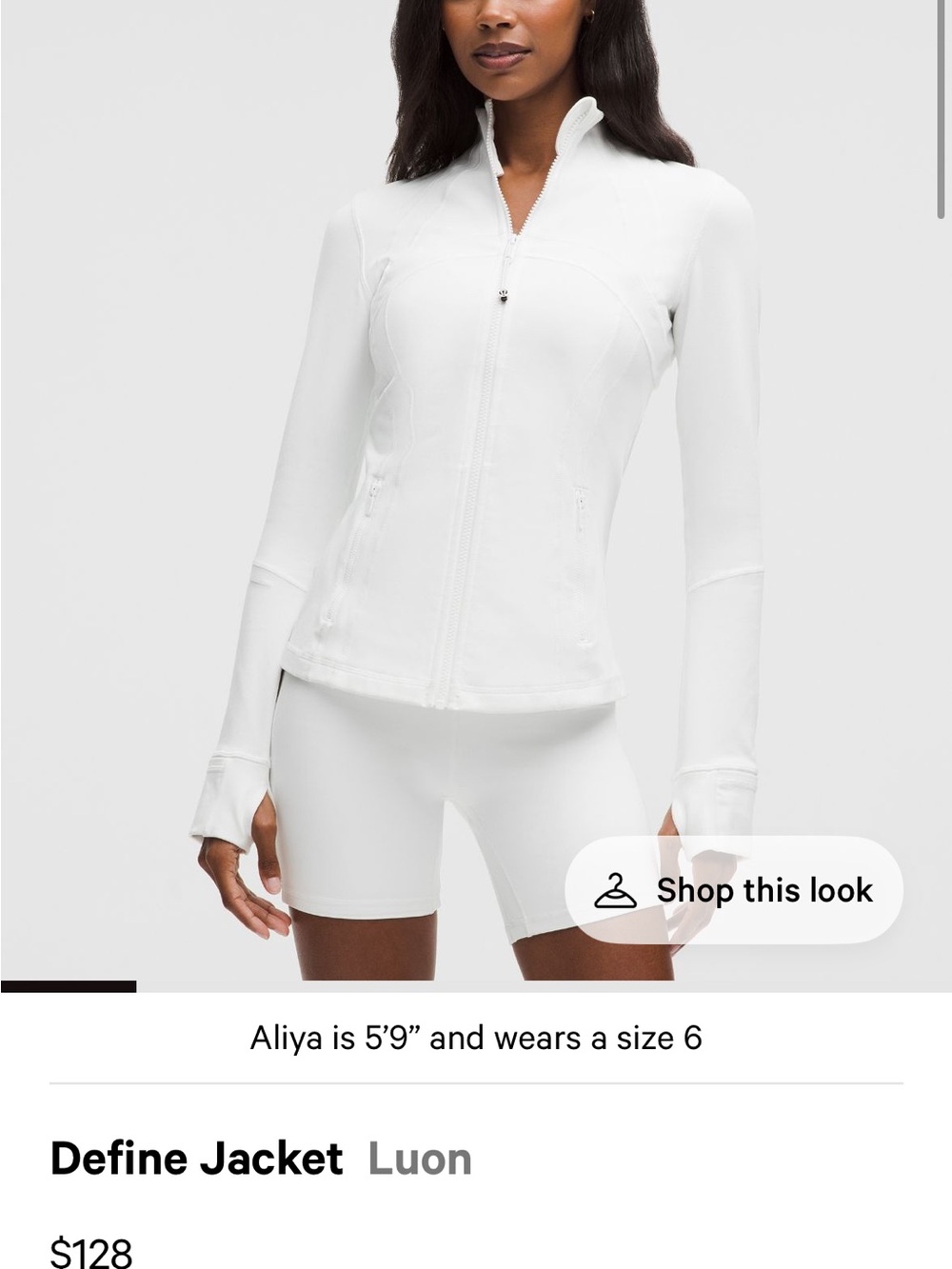 lululemon athletica Define Jacket in White